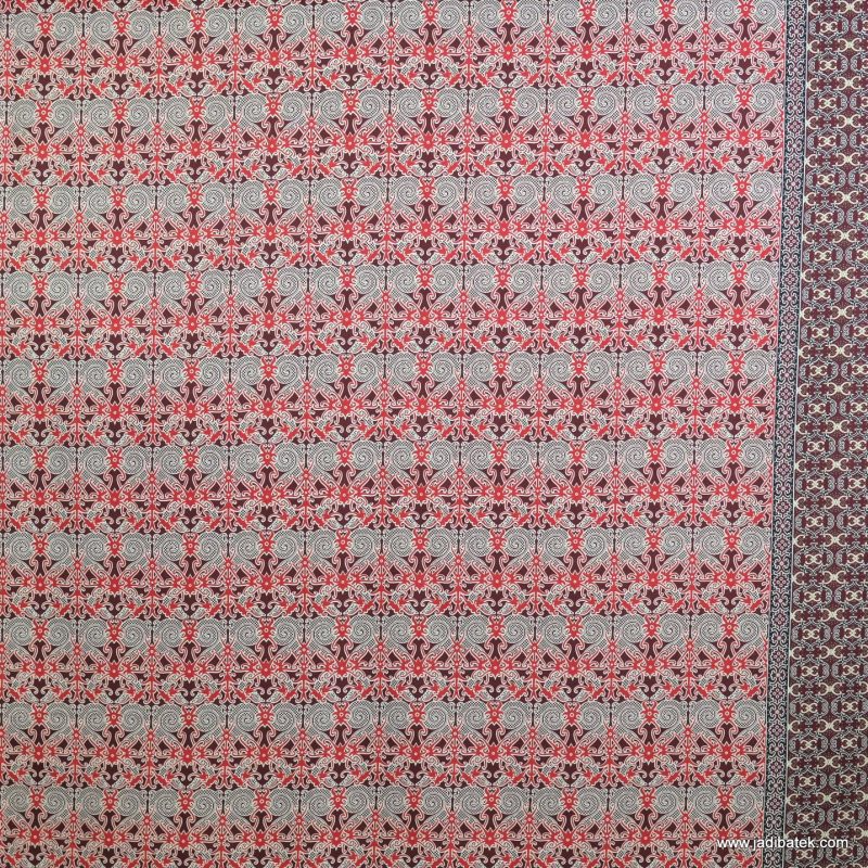 Block printed batik cotton fabric by meter BC011-0097