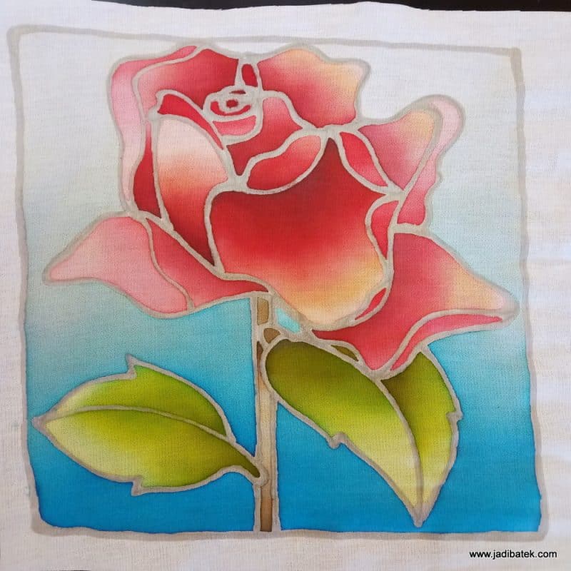 Batik DIY painting kit | Rose Flower | SD215- 096 - Image 2