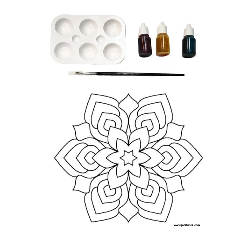 batik mandala coloring pages