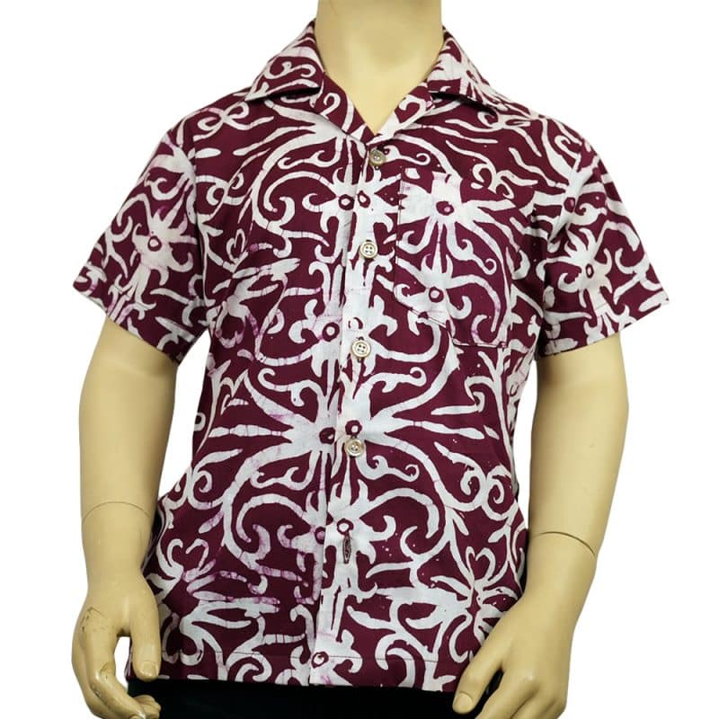 Boy Batik Shirt | Red | S & M size | BH003-001 - Image 2