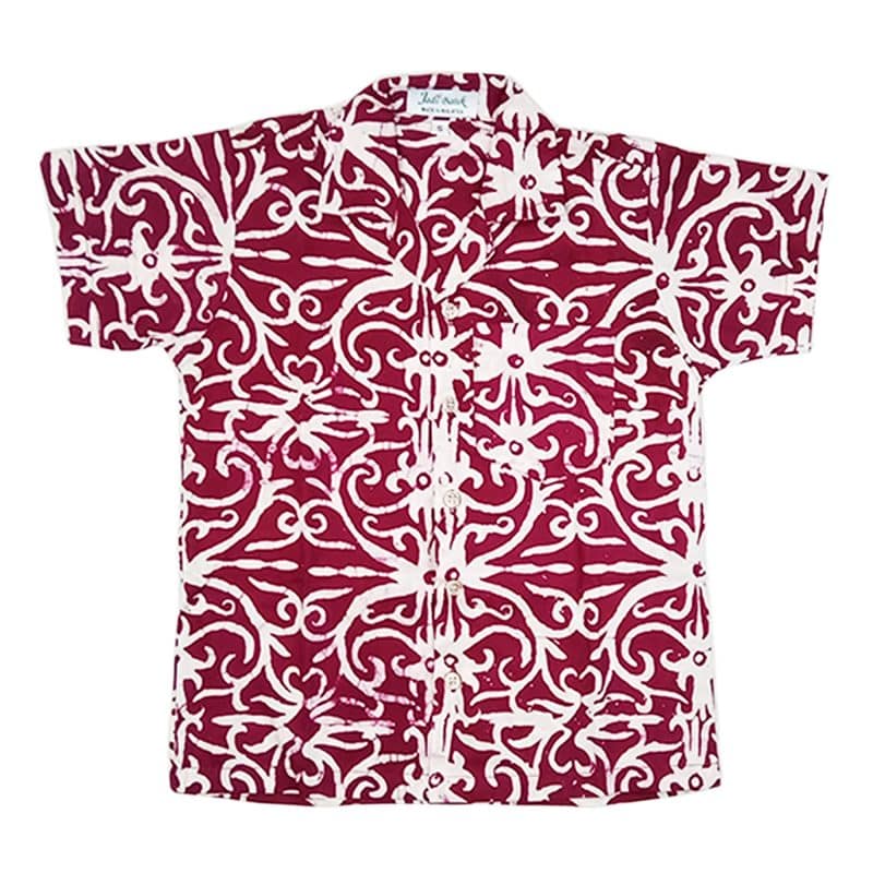 Boy Batik Shirt | Red | S & M size | BH003-001