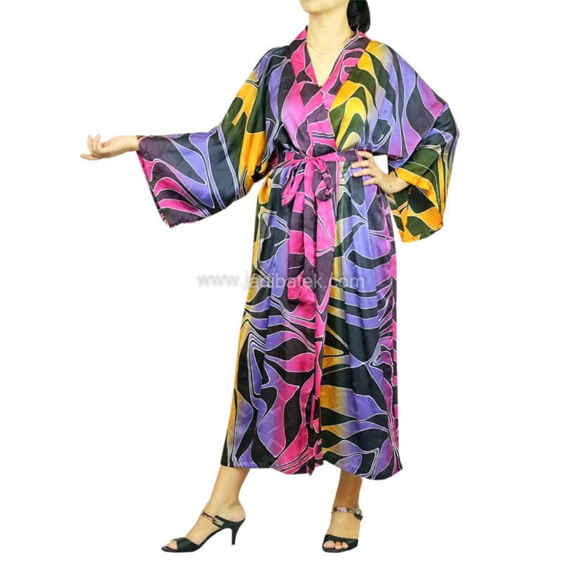 Batik Robe Kimono Yukata Silk | BW042-009