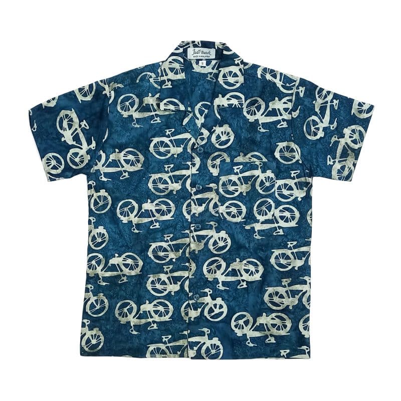 Boy Batik Shirt Blue Bicycle motif | BH003-049