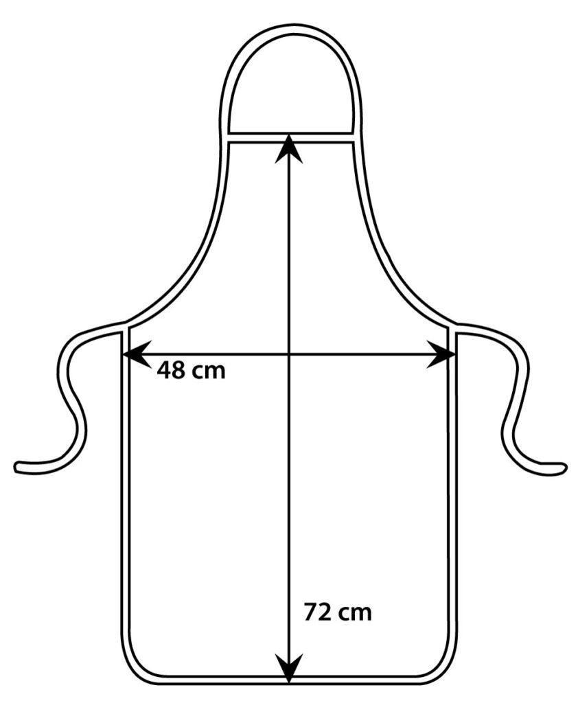 Batik Apron | Bp004 Handcrafted Cotton Batik Apron Dimensions And Size Measurement Guide