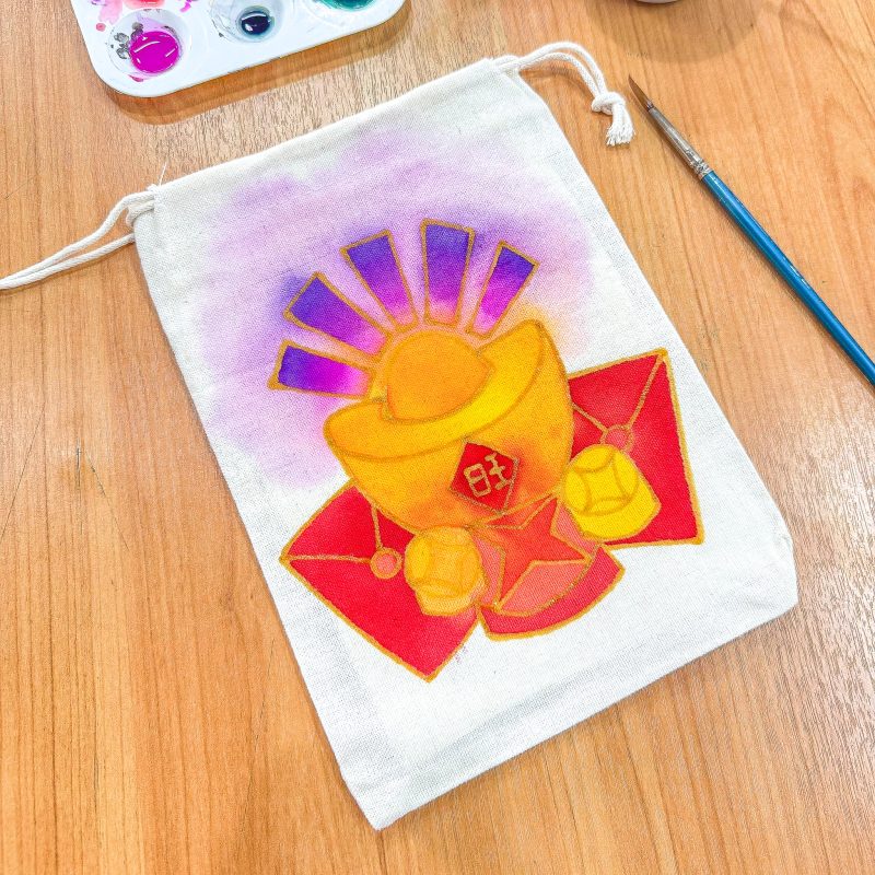 CNY Batik Drawstring Bag Coloring Class - Image 6