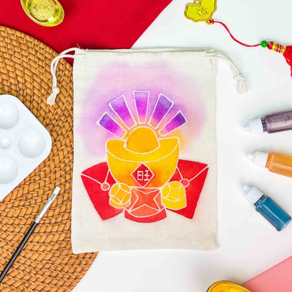 Drawstring Bag DIY Chinese New Year Batik Colouring