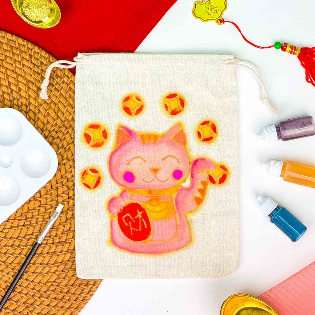 Drawstring Bag DIY Chinese New Year Batik Colouring