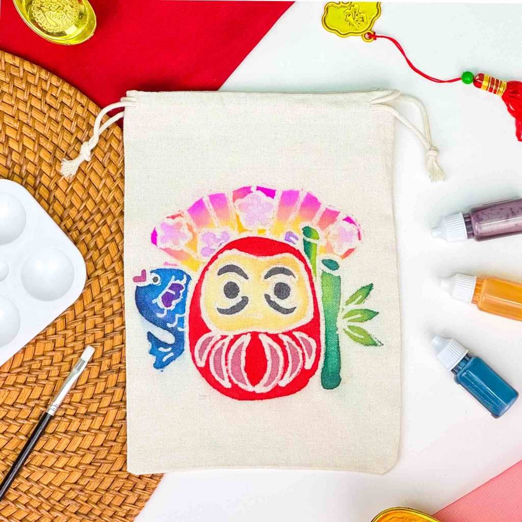 Drawstring Bag DIY Chinese New Year Batik Colouring