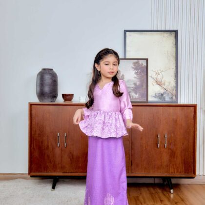 Girl Peplum Dress | Raya Collection | DR139 Pink