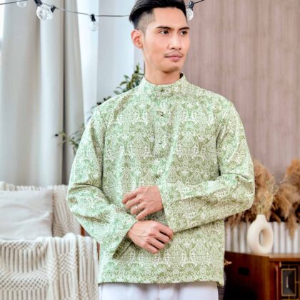 Baju Melayu Cekak Musang (Top Only) | Raya Collection | DR133 Green