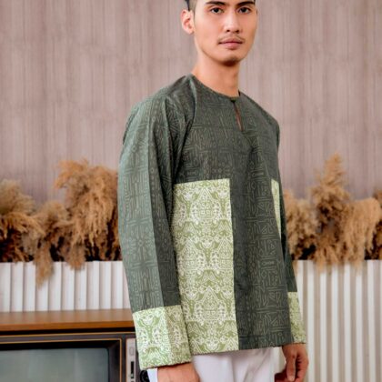 Baju Melayu Teluk Belanga (Top Only) | Raya Collection | DR133 Dark Green