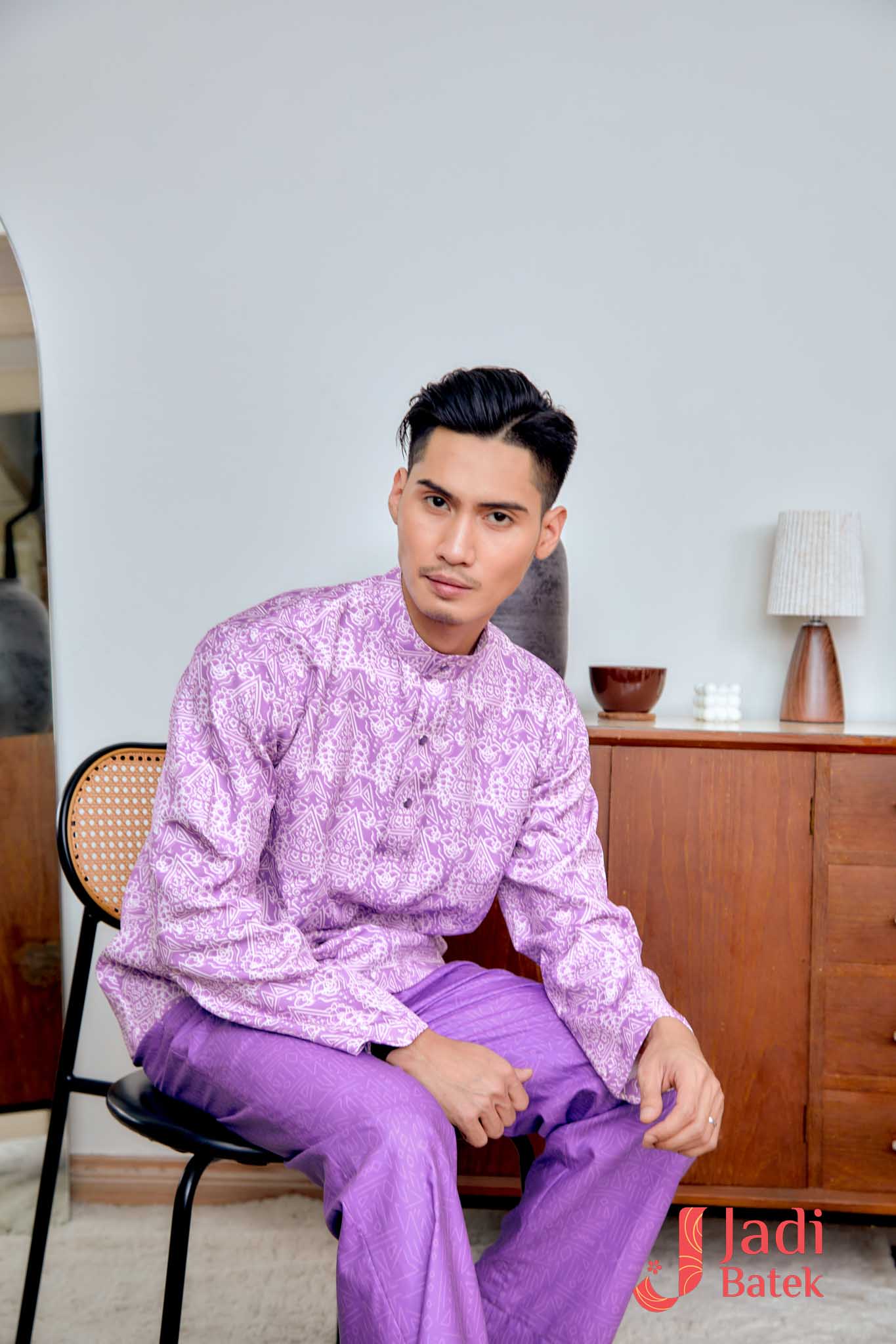 Baju Melayu Cekak Musang Set (Top & Pants) | Raya Collection | DR133, DR134 Pink - Image 10