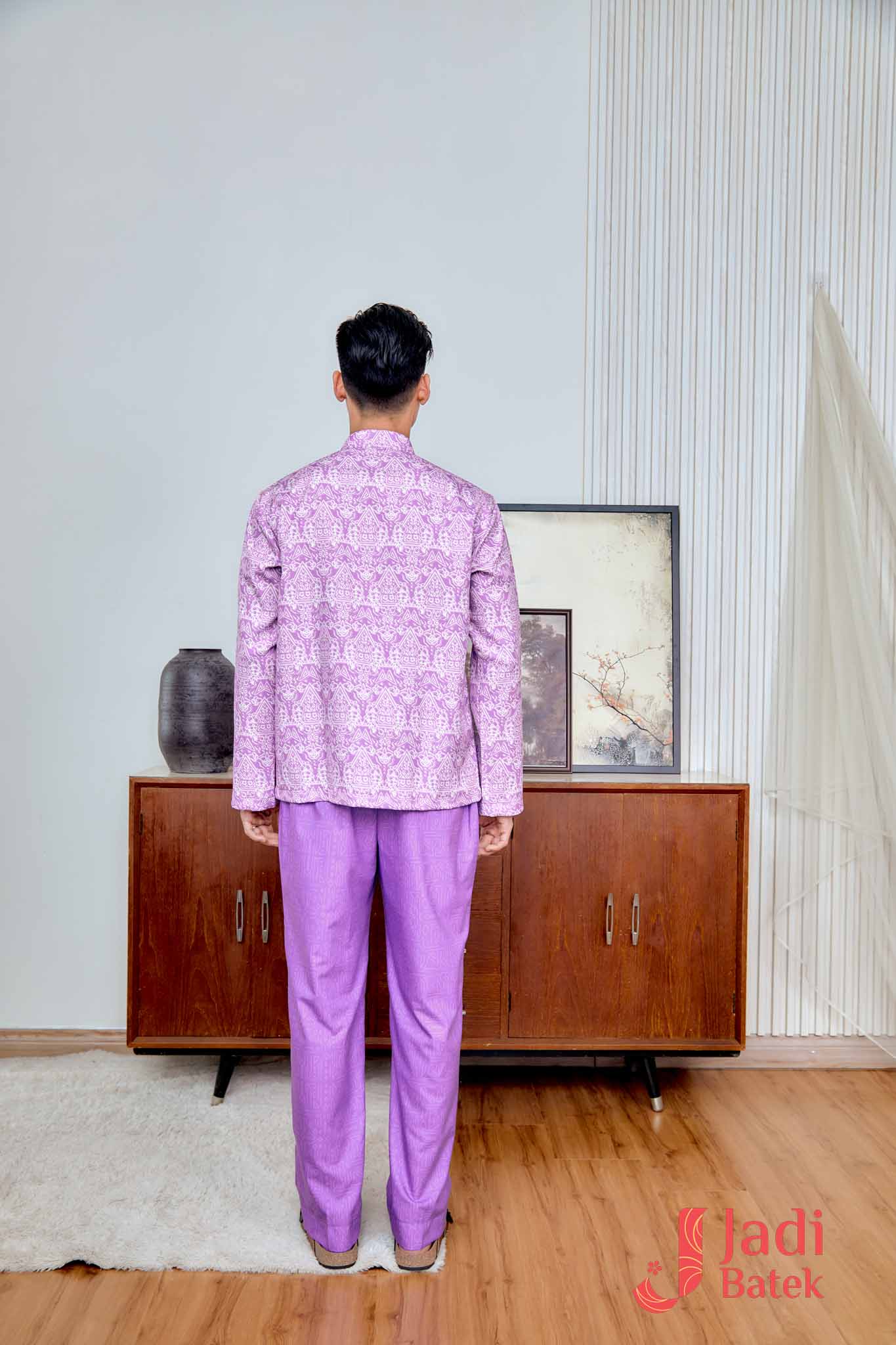 Baju Melayu Cekak Musang Set (Top & Pants) | Raya Collection | DR133, DR134 Pink - Image 2