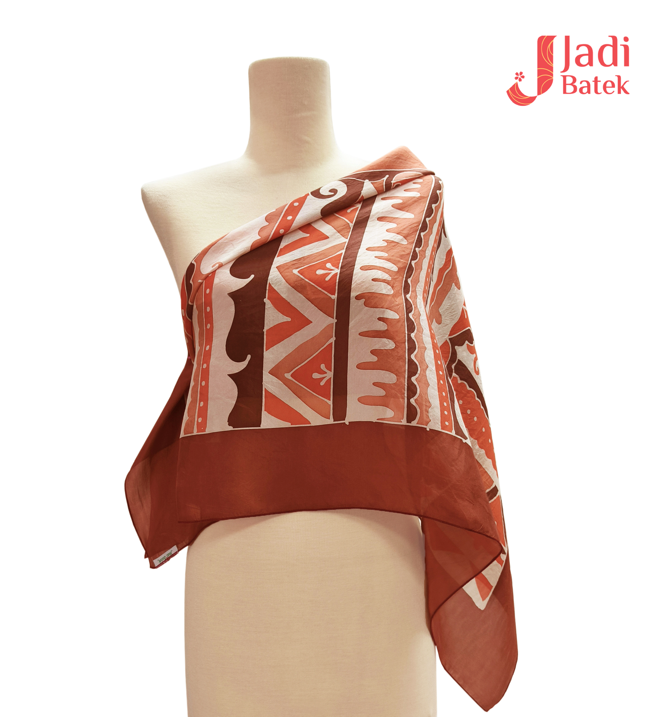 Handcrafted Batik Silk Scarves I BC021-10 - Image 2
