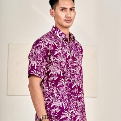 Short sleeve Batik Shirt Collection | Hand Block | M Size | BM006-151