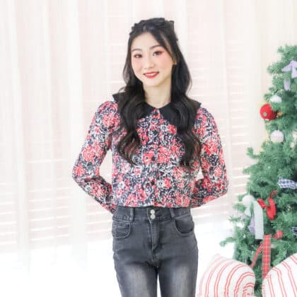 Festive Cardigan Batik Collection | Hand Block | BW166a