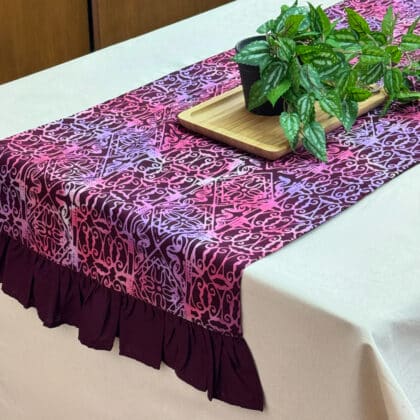 Batik Ruffle Table Runner | Sulora Collection | BP184